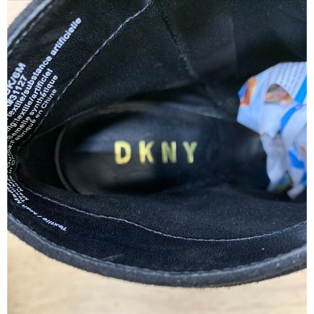 DKNY Women's Stilettos 4 in Peep Toe Booties Medallion Side Zip Black size 8.5 M - Picture 16 of 16